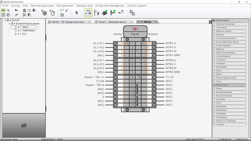 Terminal strip layout