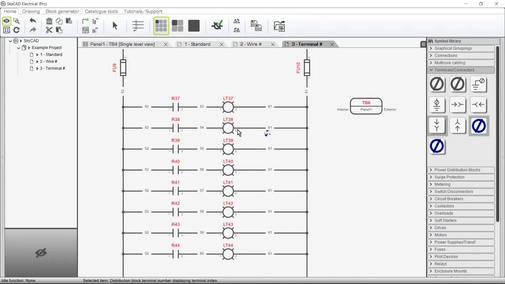 Distribution block terminals
