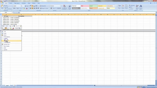 Importing your I/O list from Excel